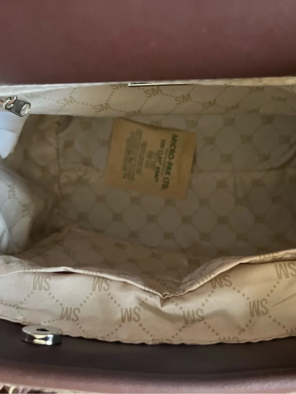 Steve Madden Brown Shearling-Trim Satchel Bag